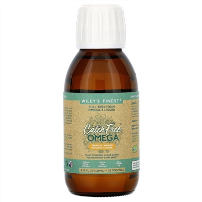 Wiley's Finest, CatchFree Omega, Tropical Mango,  4.23 fl oz (125 ml)