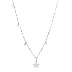 Колье из серебра куб.циркон., ТФК-63