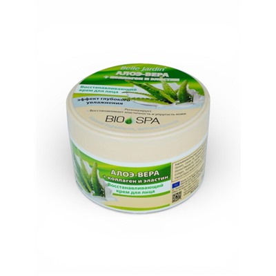Крем для лица B.J.Bio Spa алоэ-вера + коллаген и эластин, 200 мл