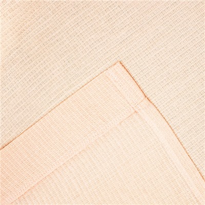 Халат вафельный запашной женский, размер 50, хлопок 100%, персиковый