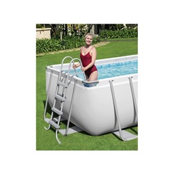Бассейн каркасный Bestway Power Steel 56465, 549×274×122 см, фильтр-насос, лестница, тент, прямоугольный