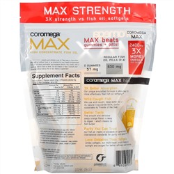 Coromega, Max High Concentrate Omega-3 Fish Oil, Citrus Burst, 90 Squeeze Shots, 2.5 g Each