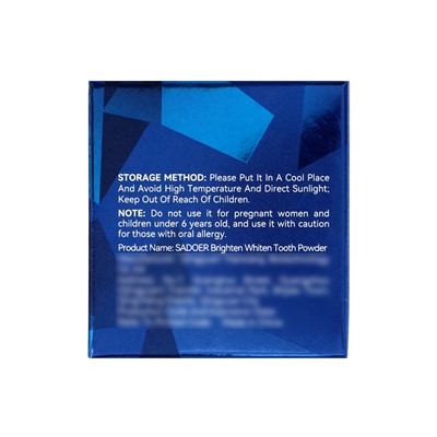 Отбеливающий зубной порошок SADOER, 50 г