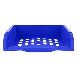 Лоток для бумаг горизонтальный ЛИДЕР синий ЛТГ-30466 Стамм