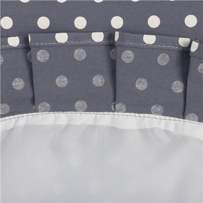 Фартук «Этель. Горошек», серый, 78×80 см, 100% п/э