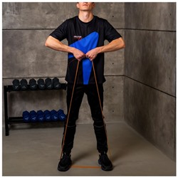 Эспандер ленточный многофункциональный ONLYTOP, 208х2,9х0,5 см, 11-36 кг, цвет оранжевый