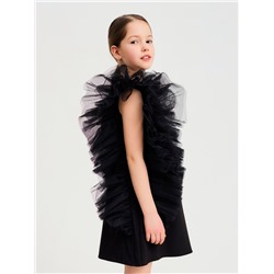 Платье нарядное для девочки MINAKU: PartyDress, прямое, рост 110-116 см, чёрное