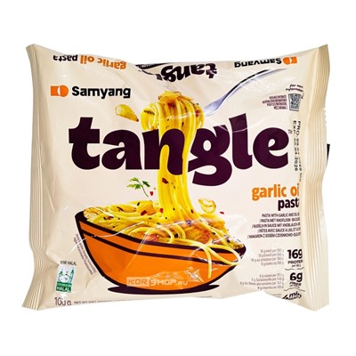 Паста б/п с чесночно-масляным соусом Tangle Garlic Oil Pasta Samyang, Корея, 100 г. Срок до 08.04.2026. АкцияРаспродажа