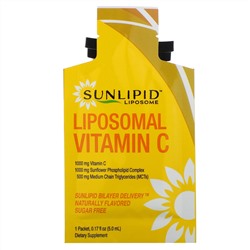 SunLipid, липосомальный витамин C, с натуральными ароматизаторами, 30 пакетиков по 5,0 мл (0,17 унции)