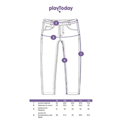 Брюки текстильные джинсовые для девочек