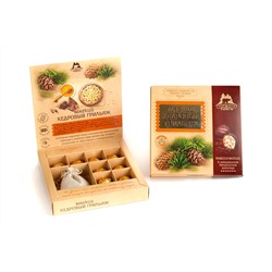 Мягкий кедровый грильяж Классический с травяным чаем / коробка / 120 гр / ТМ Территория Тайги