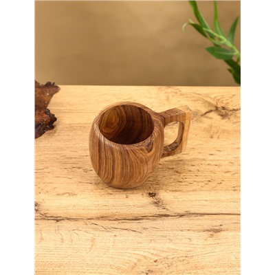 Кружка, 12×8.5×8 см, тиковое дерево