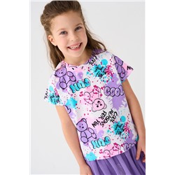 Фуфайка трикотажная для девочек (футболка) PLAYTODAY, 1240009