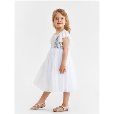 Платье нарядное для девочки KAFTAN, с крылышками, рост 86-92, белое
