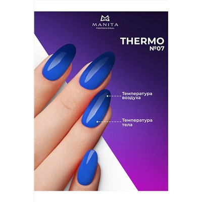 Manita Professional Гель-лак для ногтей с термоэффектом / THERMO №07, синий космос, 10 мл KRISTALLER, 1111078