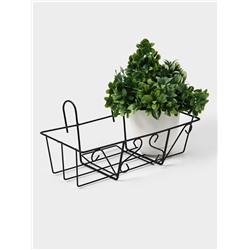 Подставка для цветов балконная Доляна «Ренессанс» 45.5×20×12 см, чёрная