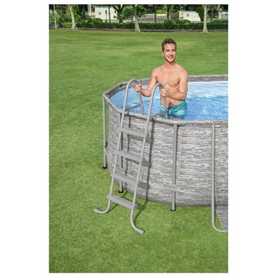 Бассейн каркасный Bestway Power Steel Swim Vista 56716, 549×274×122, фильтр-насос, лестница, тент