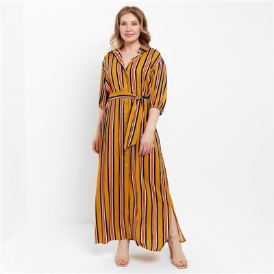 Платье-туника женское MINAKU: Enjoy, жёлтое, размер 46