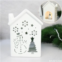 Аромалампа Домик 12 см новогодняя / 936 /уп 96/ПРОМО АКЦИЯ