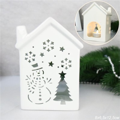Аромалампа Домик 12 см новогодняя / 936 /уп 96/ПРОМО АКЦИЯ