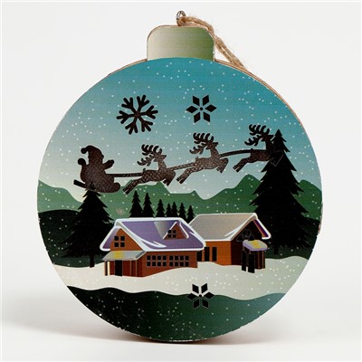 Декор с подсветкой «В ожидании чуда», 12×11×2.5 см