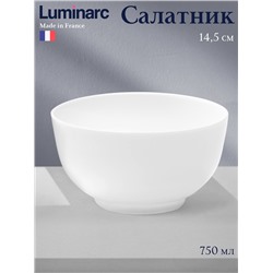 Салатник Luminarc DIWALI, 750 мл, d=14.5 см, стеклокерамика, белый