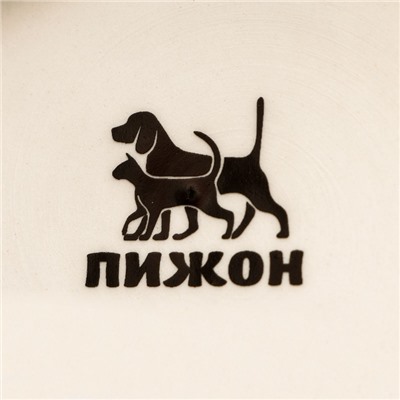 Миска керамическая «Лапы» 300 мл - 11.5×11.5×5 см, белая/синяя