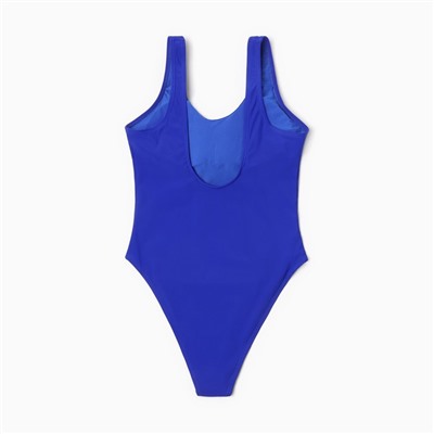 Купальник женский слитный однотонный MINAKU, размер 42, синий