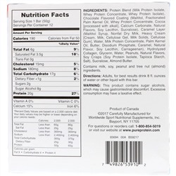 Pure Protein, Шоколадно-арахисовый батончик с карамелью, 12 батончиков, 50 г (1,76 унции) каждый