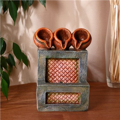 Фонтан настольный «Рувим», 15×12.5×24 см, с подсветкой