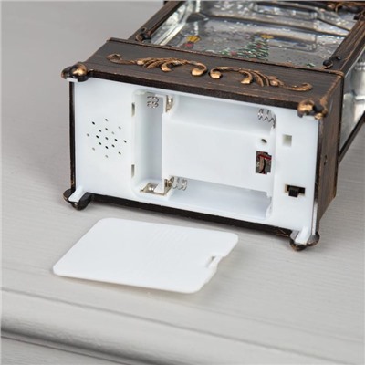 Светодиодная фигура «Снеговики на лыжах» 14.5×22×8 см, пластик, батарейки ААх3 (не в комплекте), USB, свечение тёплое белое