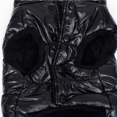 Куртка для собак «Блеск», 3XL (ДС 50, ОГ 68, ОШ 44 см), чёрная