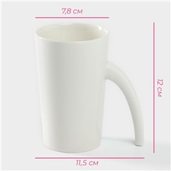 Кружка Доляна Coffee Brea, 300 мл, 11.5×7.8×12 см, керамика, белая