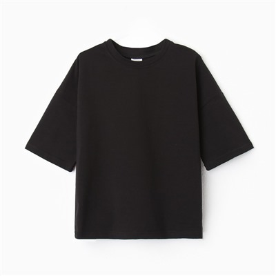 Футболка детская MINAKU: CRUSH, чёрная, рост 110 см