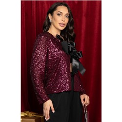 Костюм праздничный Роскошный вечер (черно-бордовый) К14459-39М