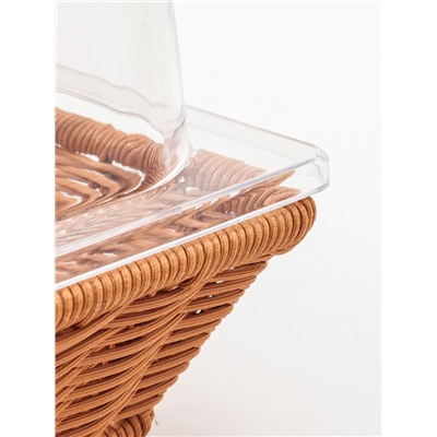 УЦЕНКА Хлебница «Крем» плетеное основание 53×32 см