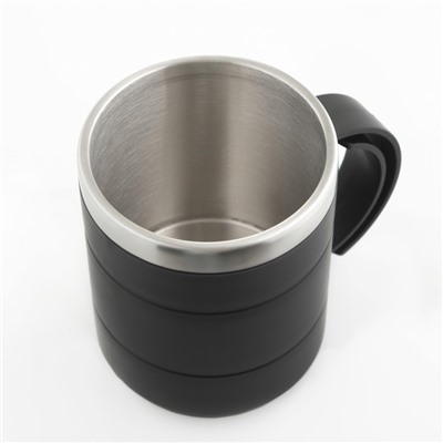 Термокружка «Мастер К», 450 мл, с ручкой, сохраняет тепло 2 ч, 11×8 см, черная