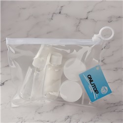 Набор для хранения, в чехле, 5 предметов, белый, прозрачный