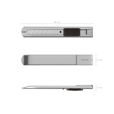 Нож канцелярский 18 мм 62754 Ferro Light металлический, автоматическая фиксация лезвия ErichKrause