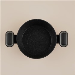 Кастрюля SL Home, d=20 см, h=8.8 см, индукция, с эмалированным покрытием, алюминий, чёрная