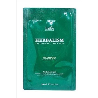 Lador Шампунь для волос успокаивающий в пробнике / Herbalism Shampoo Pouch, 10 мл KRISTALLER, 1108449