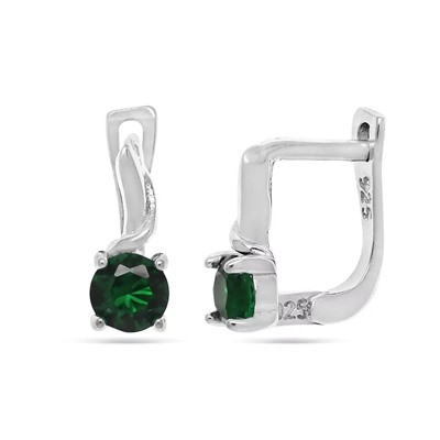 Серьги из серебра куб.циркон., Тсд55з
