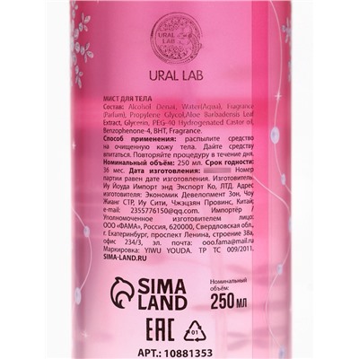 Парфюмированный мист для тела Sparkling Winter, 250 мл, URAL LAB