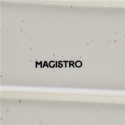 Блюдо фарфоровое для подачи Magistro Slate, 30×10 см, цвет белый