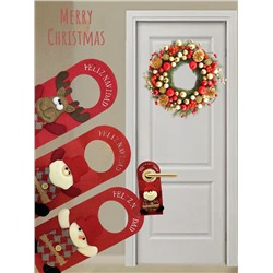 Новогоднее украшене, большая дверная подвеска 30см