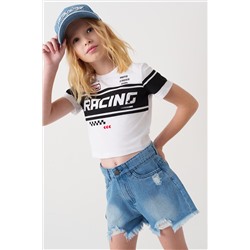 Фуфайка трикотажная для девочек (футболка) PLAYTODAY, 1243142