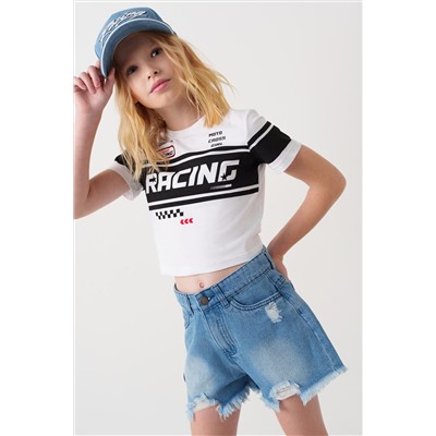 Фуфайка трикотажная для девочек (футболка) PLAYTODAY, 1243142