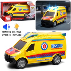 Машина "Спасательная служба" 1:20 (свет, звук) в коробке