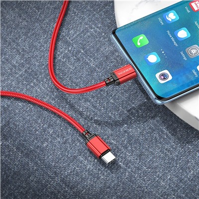 Кабель Type-C - Type-C Borofone BX87 PD 60W 100см 3A  (red)