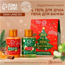 Подарочный набор «Уют и тепло»: гель для душа и пена для ванны, 2×100 мл, URAL LAB